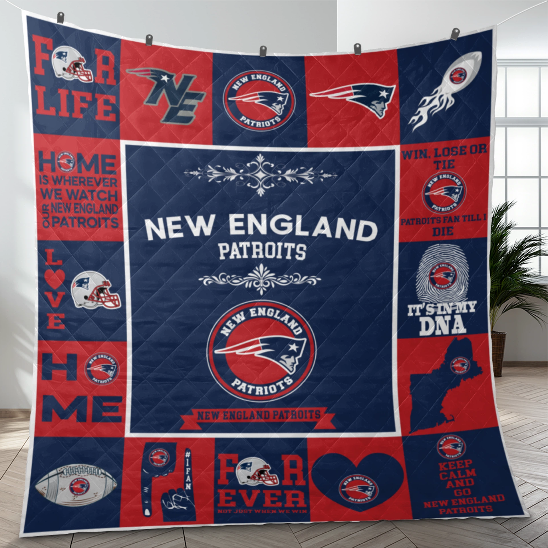 New England Patriots Pride Quilt Blanket - Image 3