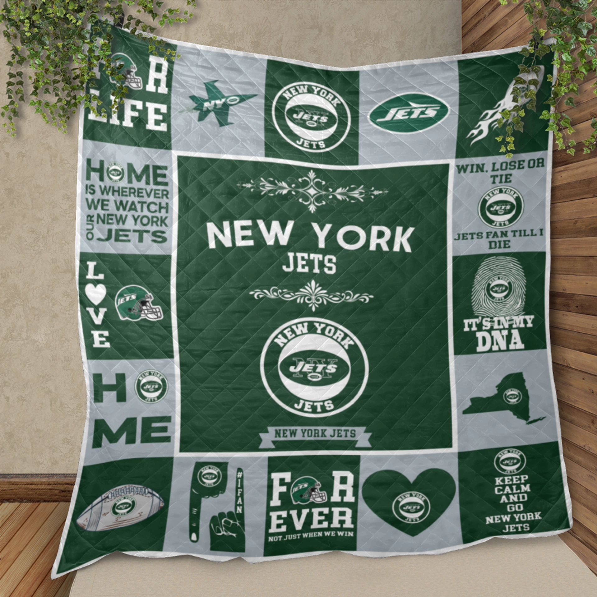 New York Jets Pride Quilt Blanket - Image 2