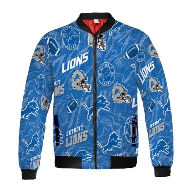 Detroit Lions Bomber Jacket Fans Edition