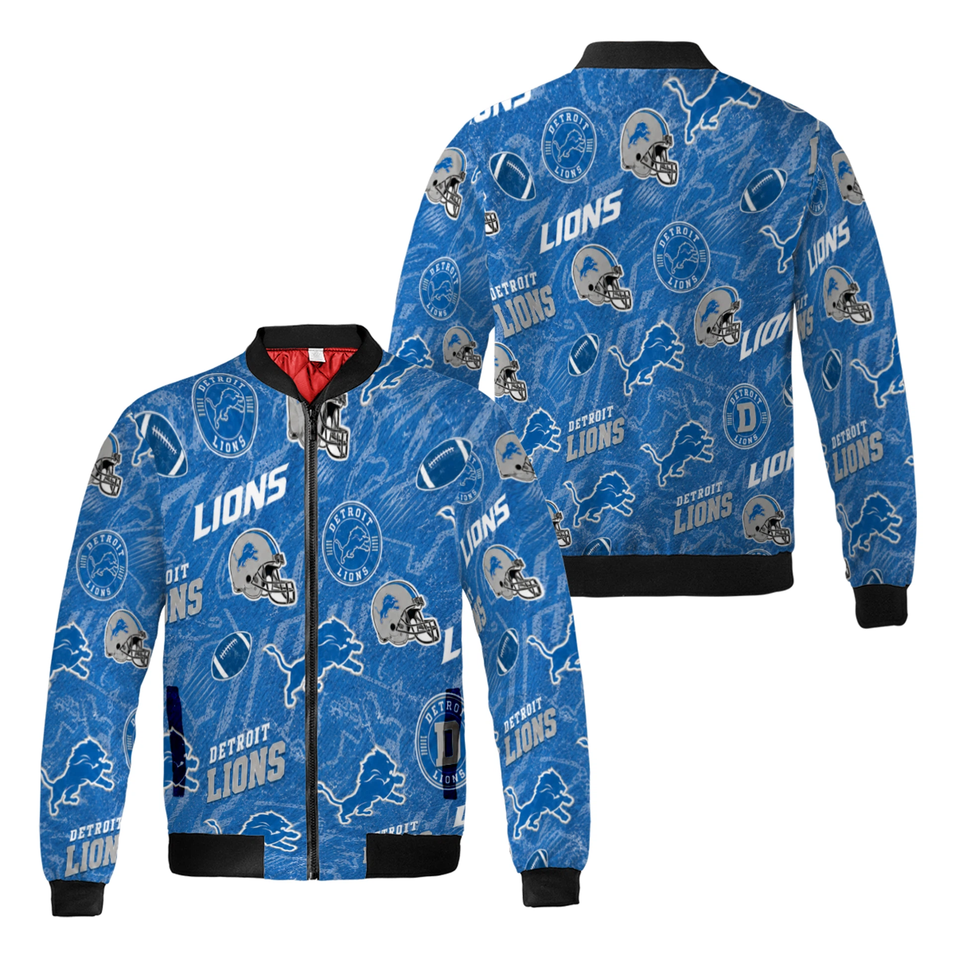 Detroit Lions Bomber Jacket Fans Edition - Image 3
