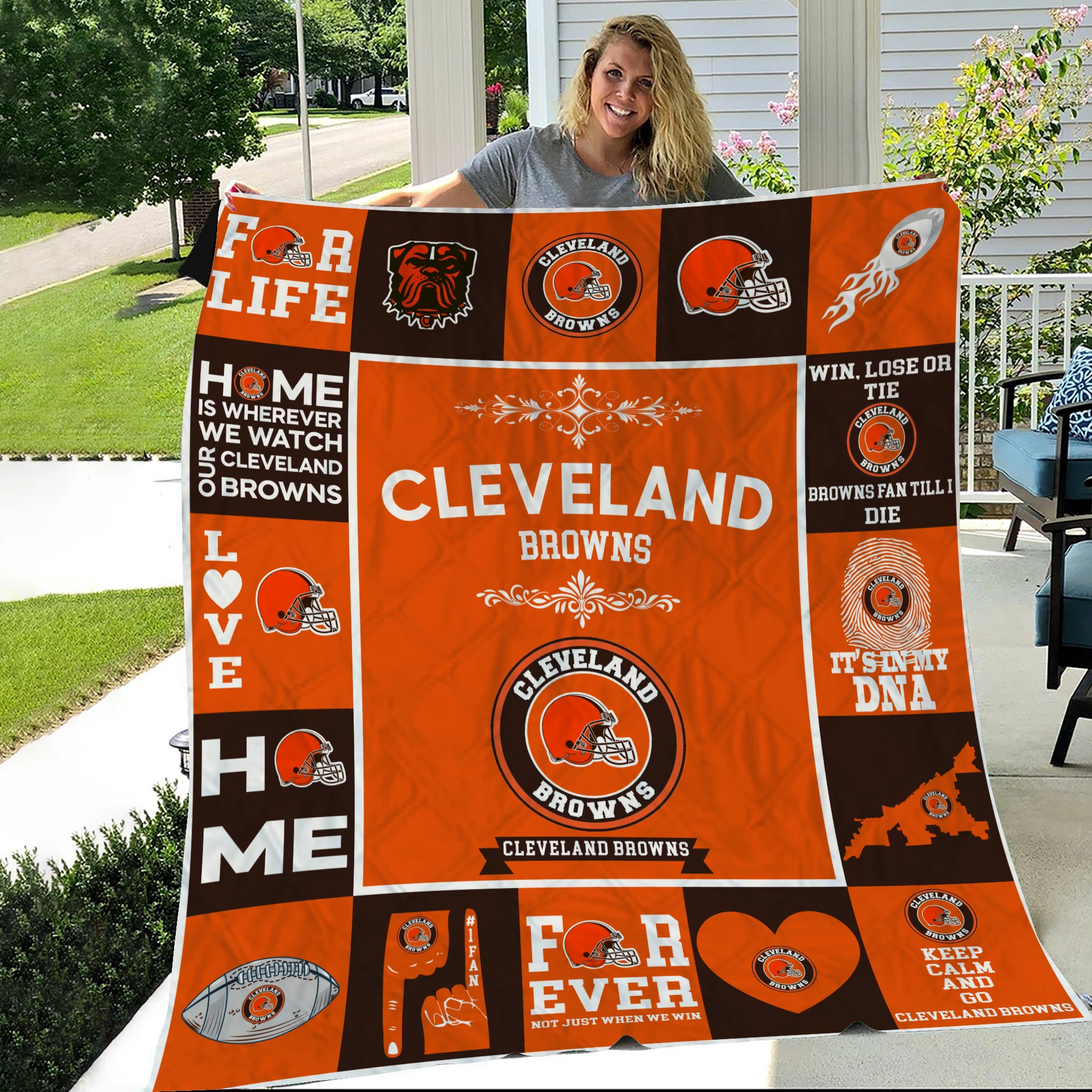 Cleveland Browns Pride Quilt Blanket