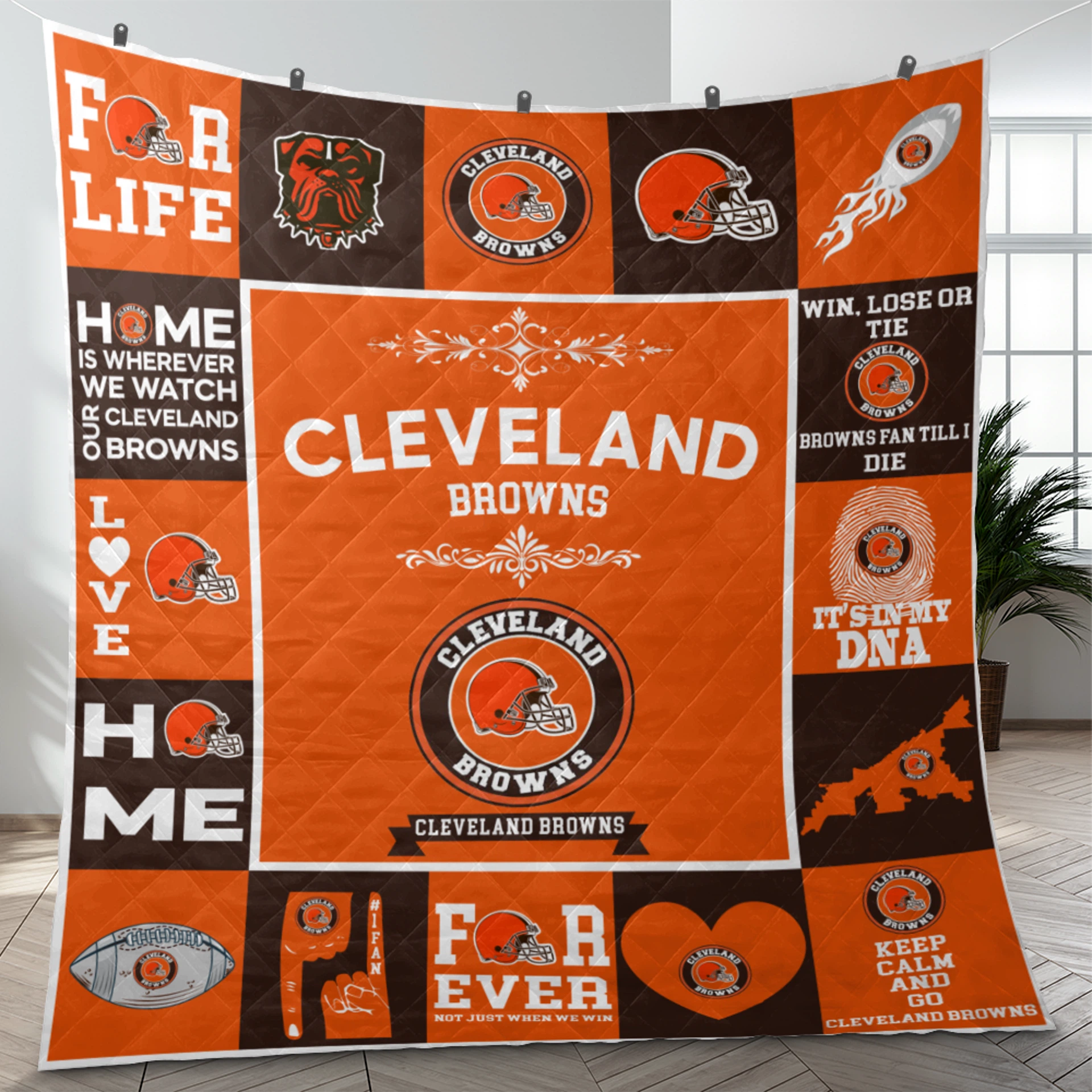 Cleveland Browns Pride Quilt Blanket - Image 3