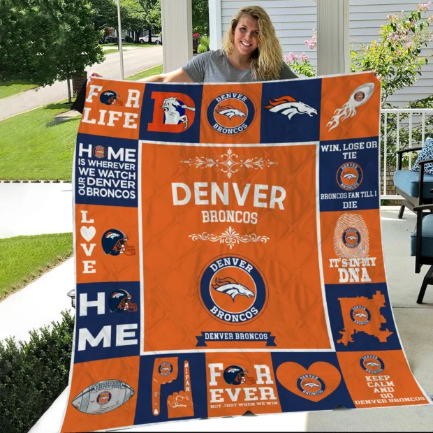 Denver Broncos Pride Quilt Blanket