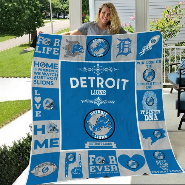 Detroit Lions Pride Quilt Blanket