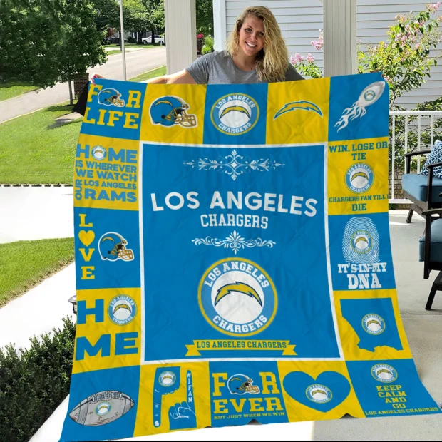 Los Angeles Chargers Pride Quilt Blanket